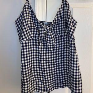 Checked tank top NWOT